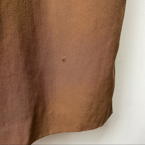 70s Vintage Wool Brown Minimalist Skirt size 8 - Picture 3 of 8